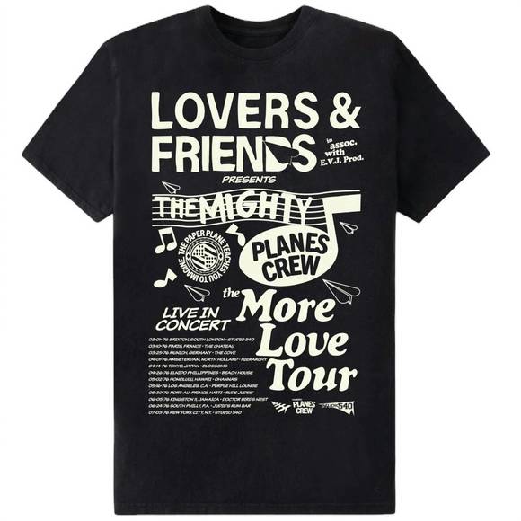 NEW PAPER PLANES men's more love tee in black - Picture 1 of 3